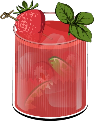 Strawberry Basil Caipirinha
